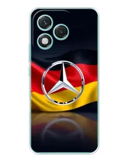 Чехол для Huawei Honor 400 Lite с картинкой «Mercedes — флаг Германии»