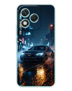 Чехол для Huawei Honor 400 Lite с картинкой «Ночной город и Audi»
