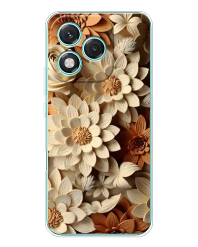 Чехол для Huawei Honor 400 Lite с картинкой «Бежевый флористический декор»