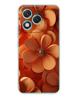 Чехол для Huawei Honor 400 Lite с картинкой «Оранжевый макро цветок»