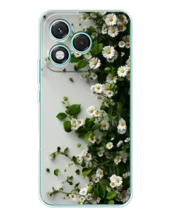 Чехол для Huawei Honor 400 Lite с картинкой «Ветка мелких белых цветов»