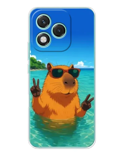 Чехол для Huawei Honor 400 Lite с картинкой «Морская капибара»