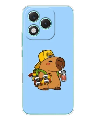 Чехол для Huawei Honor 400 Lite с картинкой «Капибара на скейте»