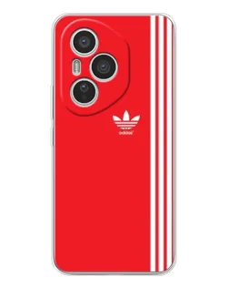 Чехол для Huawei Honor 400 Pro с картинкой «Красный минимализм Adidas»