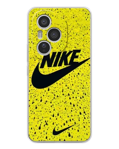 Чехол для Huawei Honor 400 Pro с картинкой «Желтый текстурный Nike»