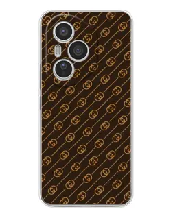 Чехол для Huawei Honor 400 Pro с картинкой «Gucci — золотые диагонали»
