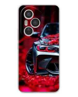 Чехол для Huawei Honor 400 Pro с картинкой «Спортивная BMW и цветы»