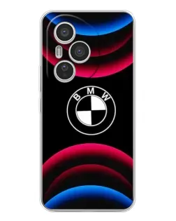 Чехол для Huawei Honor 400 Pro с картинкой «Логотип BMW и неоновые дуги»
