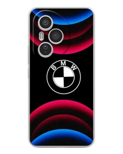 Чехол для Huawei Honor 400 Pro с картинкой «Логотип BMW и неоновые дуги»