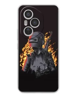 Чехол для Huawei Honor 400 Pro с картинкой «PUBG — огненный силуэт»