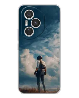 Чехол для Huawei Honor 400 Pro с картинкой «Герой PUBG на скале»