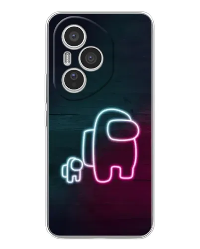 Чехол для Huawei Honor 400 Pro с картинкой «Among Us неон-арт»