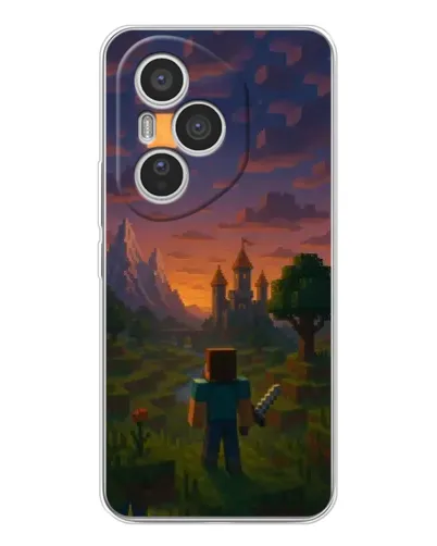 Чехол для Huawei Honor 400 Pro с картинкой «Стив у башни» Чехол для Huawei Honor 400 Pro с картинкой «Стив у башни»
