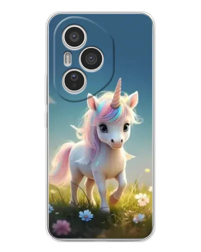 Чехол для Huawei Honor 400 Pro с картинкой «Единорог на поляне»