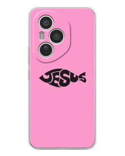 Чехол для Huawei Honor 400 Pro с картинкой «Розовый символ  Jesus»