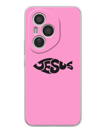 Чехол для Huawei Honor 400 Pro с картинкой «Розовый символ  Jesus»