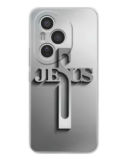 Чохол для Huawei Honor 400 Pro з картинкою «Металевий хрест Jesus»