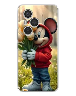 Чехол для Huawei Honor 400 Pro с картинкой «Микки с тюльпанами»