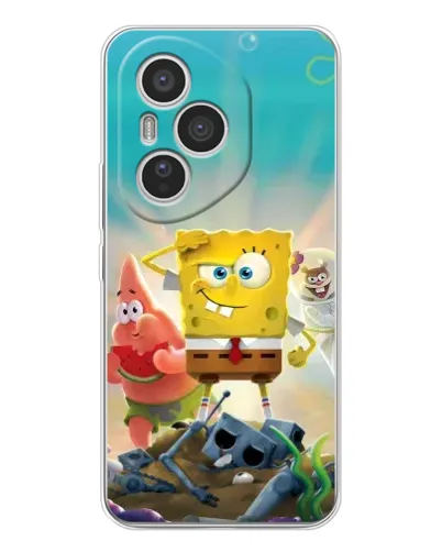 Чехол для Huawei Honor 400 Pro с картинкой «Спанч Боб победитель»