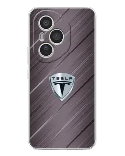 Чехол для Huawei Honor 400 Pro с картинкой «Металлическая текстура Tesla»