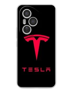 Чехол для Huawei Honor 400 Pro с картинкой «Tesla Red Logo»