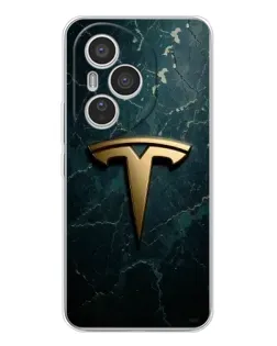 Чехол для Huawei Honor 400 Pro с картинкой «Мраморная Tesla Gold»