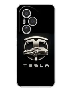 Чехол для Huawei Honor 400 Pro с картинкой «Tesla — серебристое авто»