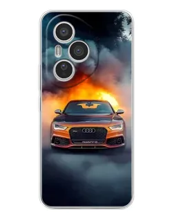 Чехол для Huawei Honor 400 Pro с картинкой «Audi в огненном дыму»