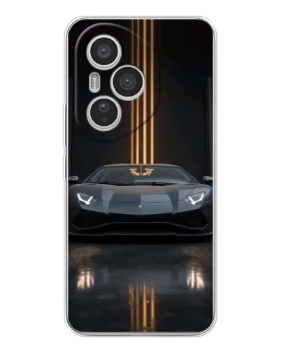 Чехол для Huawei Honor 400 Pro с картинкой «Lamborghini золотые линии»
