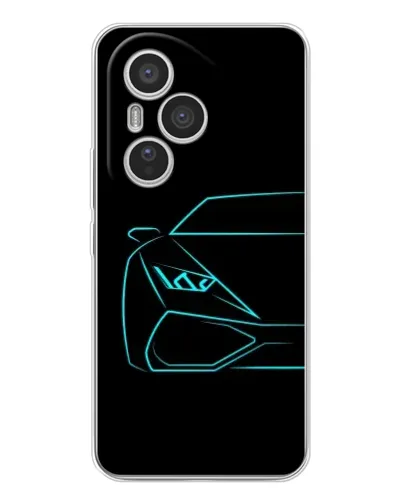 Чехол для Huawei Honor 400 Pro с картинкой «Голубой силуэт Lamborghini»