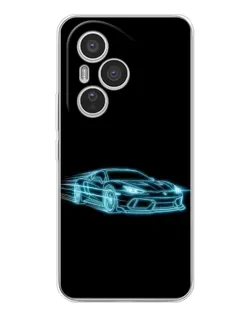 Чехол для Huawei Honor 400 Pro с картинкой «Неоновый контур Lamborghini»