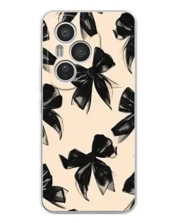 Чехол для Huawei Honor 400 Pro с картинкой «Паттерн черные банты»