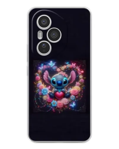Чехол для Huawei Honor 400 Pro с картинкой «Stitch в цветах»