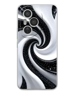 Чехол для Huawei Honor 400 Pro с картинкой «Черно-белая спираль»
