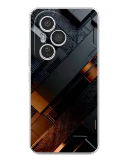 Чехол для Huawei Honor 400 Pro с картинкой «Черные геометрические блоки»