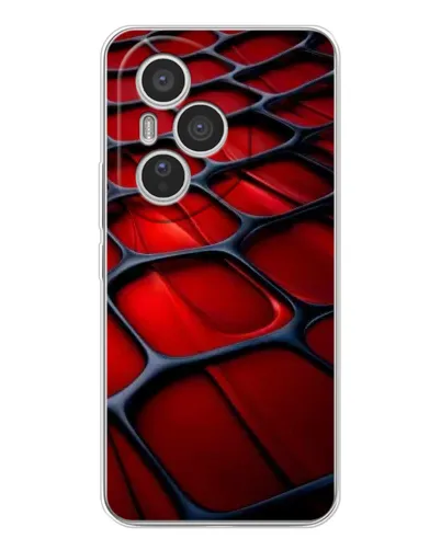 Чехол для Huawei Honor 400 Pro с картинкой «Красная глянцевая сетка»