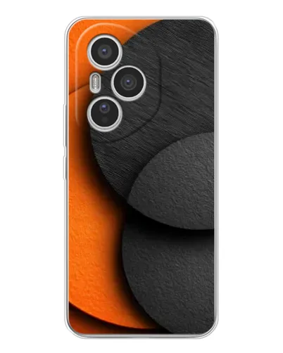 Чехол для Huawei Honor 400 Pro с картинкой «Геометрия оранжевых кругов»