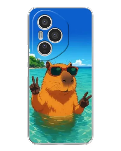 Чехол для Huawei Honor 400 Pro с картинкой «Морская капибара»