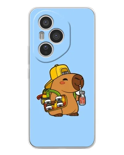 Чехол для Huawei Honor 400 Pro с картинкой «Капибара на скейте»