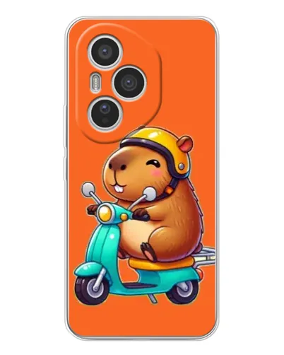 Чехол для Huawei Honor 400 Pro с картинкой «Капибара на скутере»