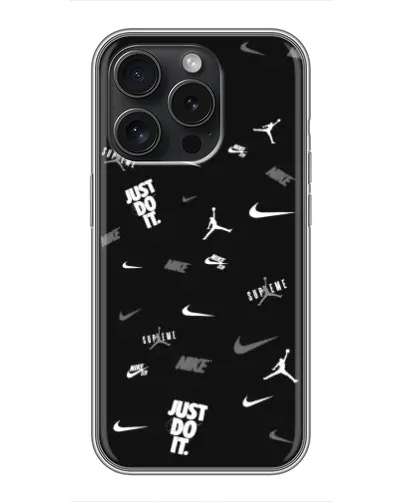 Чехол для Huawei Honor 400 Smart с картинкой «Nike Black Pattern»