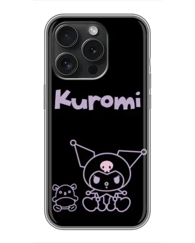 Чехол для Huawei Honor 400 Smart с картинкой «Kuromi — черный минимализм»