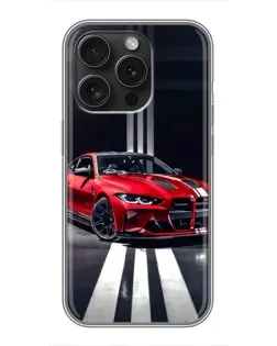 Чехол для Huawei Honor 400 Smart с картинкой «Красная BMW на дороге»