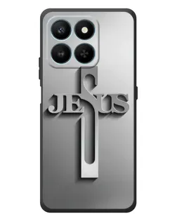 Чохол для Huawei Honor 400 Smart з картинкою «Металевий хрест Jesus»