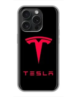 Чехол для Huawei Honor 400 Smart с картинкой «Tesla Red Logo»