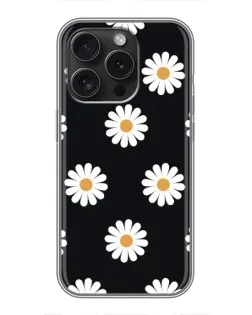 Чохол для Huawei Honor 400 Smart з картинкою «Ромашки на чорному»