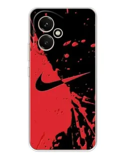 Чехол для Huawei Honor 400 с картинкой «Красные брызги Nike»