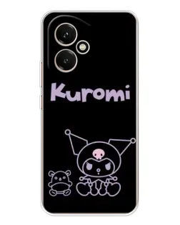 Чехол для Huawei Honor 400 с картинкой «Kuromi — черный минимализм»