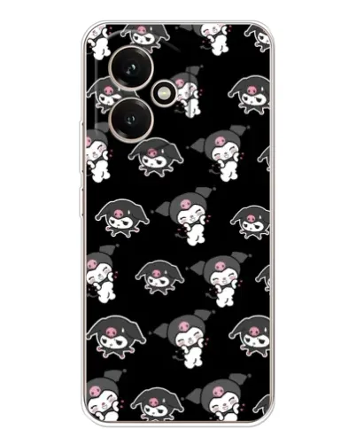 Чехол для Huawei Honor 400 с картинкой «Черный паттерн Kuromi»