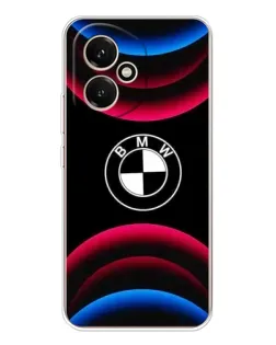Чехол для Huawei Honor 400 с картинкой «Логотип BMW и неоновые дуги»